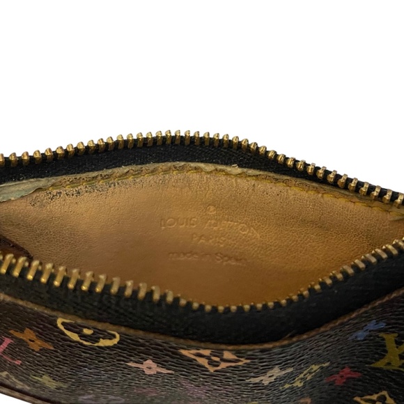 Authentic Louis Vuitton x Murakami Noir Multicolore Key Cles Holder Pouch- Y2K - Picture 8 of 16